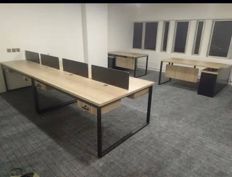 workstation,computer table,office table،table for 6person 9