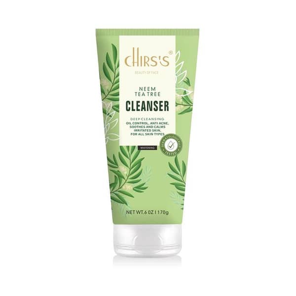 Chirs Neem Tea Tree Facial Cleanser 170g for Oily and Acne-Prone Skin