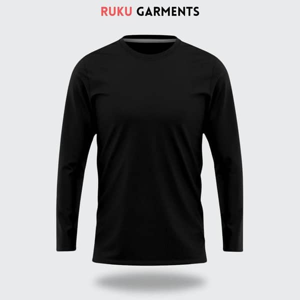 Ruku Garments Men's Long Sleeve Plain T-Shirt