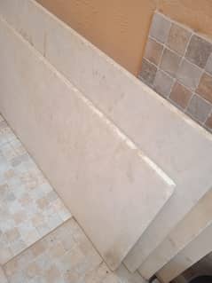 white marble counter top