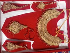 red bridal jewellery set