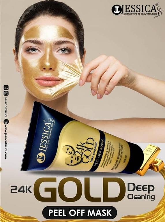 Jessica 24k Gold Peel-Off Mask - 150ml for Skin Rejuvenation