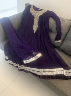 Purple small long frock