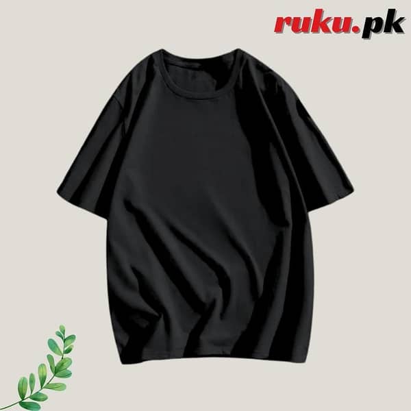 Ruku Garments Unisex Oversized Korean Style Short Sleeve T-Shirts with Drop Shoulder for Summer Wear