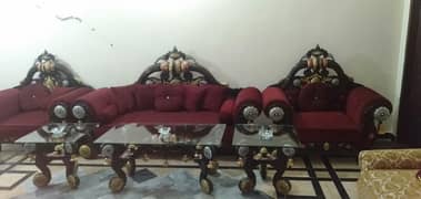 sofa set / 5-seater sofa set / 3- center table / glass top tables