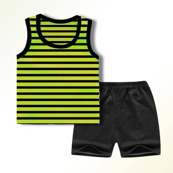 Ruku Garments Kids Sandos and Shorts Clothing Set - Ideal for Summer Wear
