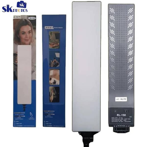 Ring Light White Light Soft Ring Light (RL) Lighting LED Rectangular Light Panel with Remote Control and Metal Holder 2 Meters for Smartphone, Camera and YouTube Video (RL-150)