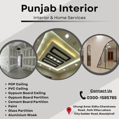gypsum ceiling/ ceiling /glass partition/office pop ceiling/drywall
