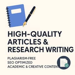 research articles writer, Plagiarism free content ,well researched