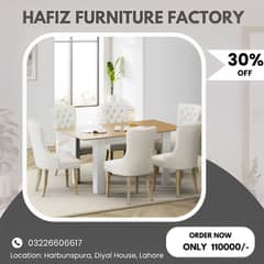 Dining Table//Wooden Dining Table//Luxury Dining//Glass Top Dining