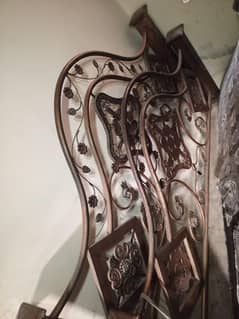 iron bed with matures
