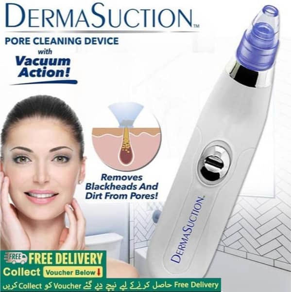 DermaSuction 4-in-1 Blackhead Remover and Acne Pore Cleaner Machine with Suction Tools