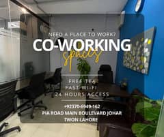 Co-Working Space | Located in Commercial Area | PIA Main Boulevard