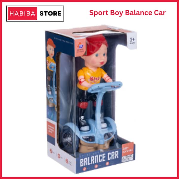 Sport Boy Balance Car with 360-Degree Rotation and Flashing Lights - A Fun Toy for Kids