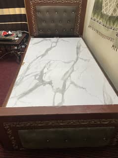 Wooden bed for sale with mattress