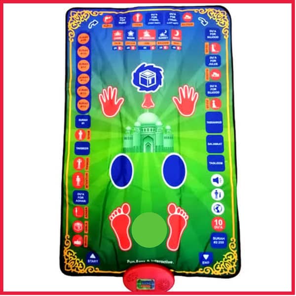 Jay Namaz Educational Prayer Mat for Kids with Sound - Complete Salah Learning Tool