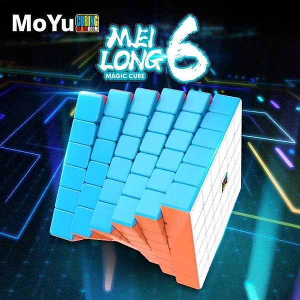 Moyu Meilong 6x6 Stickerless Speed Cube - Educational Magic Cube Puzzle for Enhanced Learning