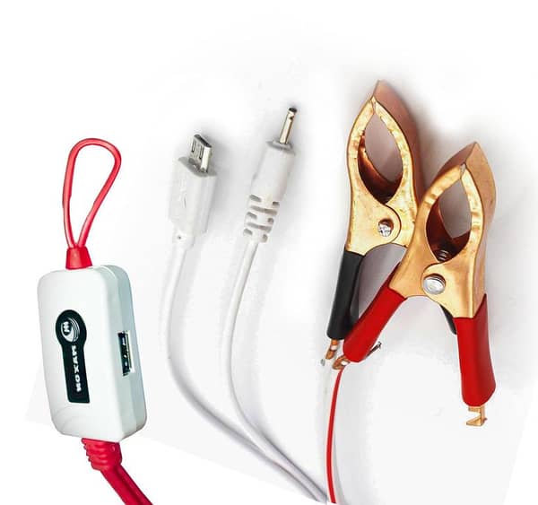 Maxon CL-03 Clip Charger with 2.4A Output, USB Port, Compatible with Android Devices, Features Fast Charging and Steady Current