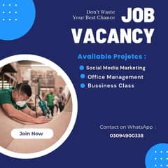 Job apportunity online work and office management