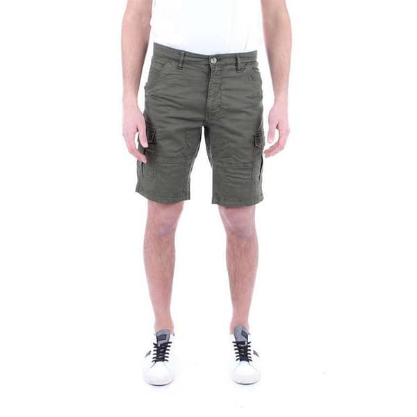 Hashback Men's Summer Cargo Shorts in Army Green - Stretchable Fabric Design