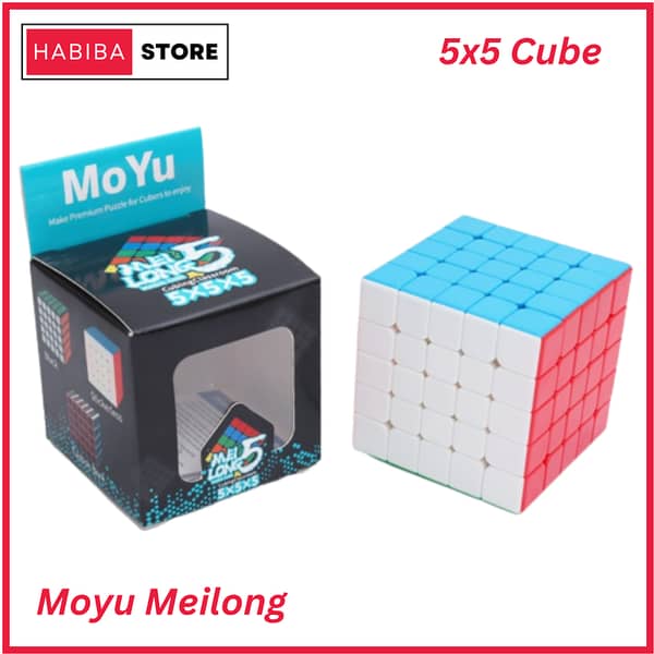 Moyu Meilong 5x5 Cube - Stickerless, High-Speed Puzzle for Speedcubing