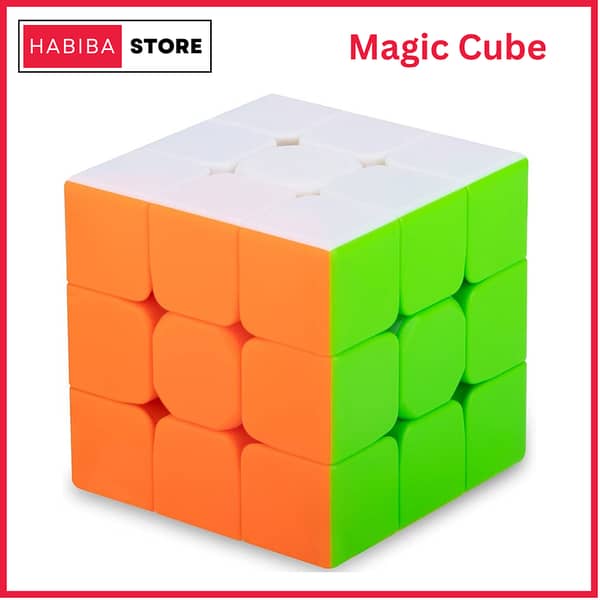 Rubik's Cube 3x3 Stickerless Magic Cube for Kids - Fast Speed Puzzle for Early Learning
