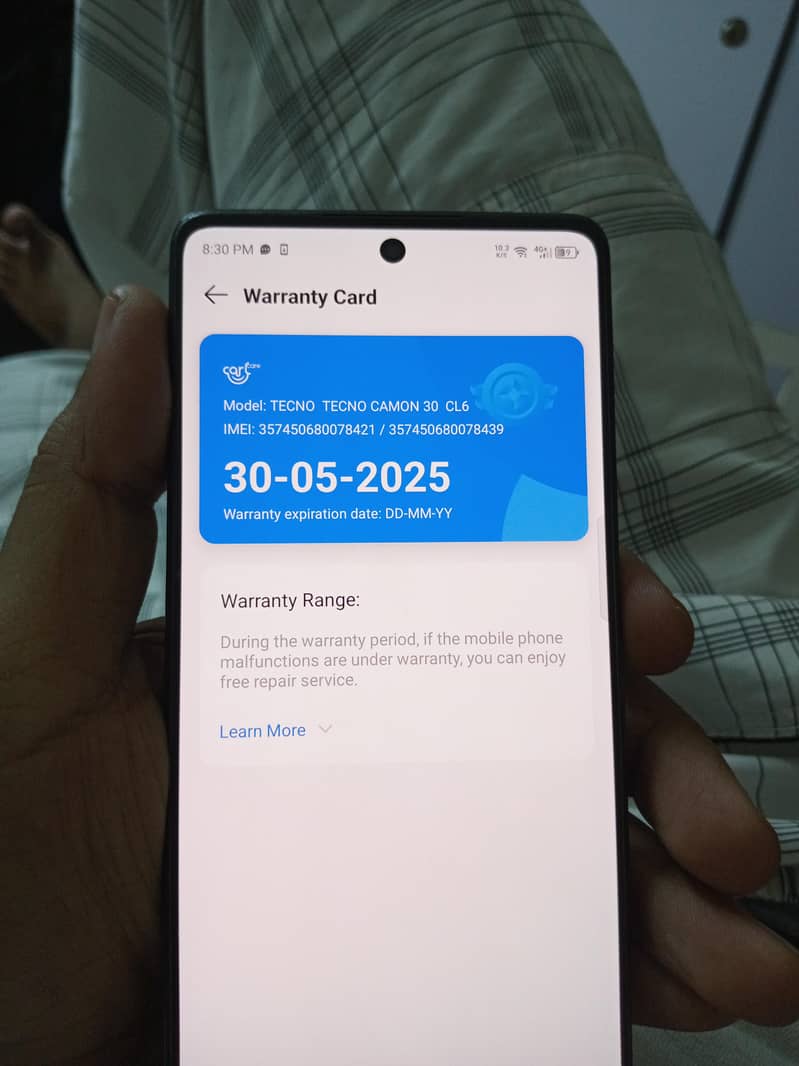 TECNO Camon 30 CL6 12gb With Only box panel chnge but original(READAD) 0