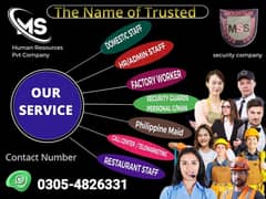 We Provide All type of staff and jobs like . HR-Maid-Cook-Driver-Babysi