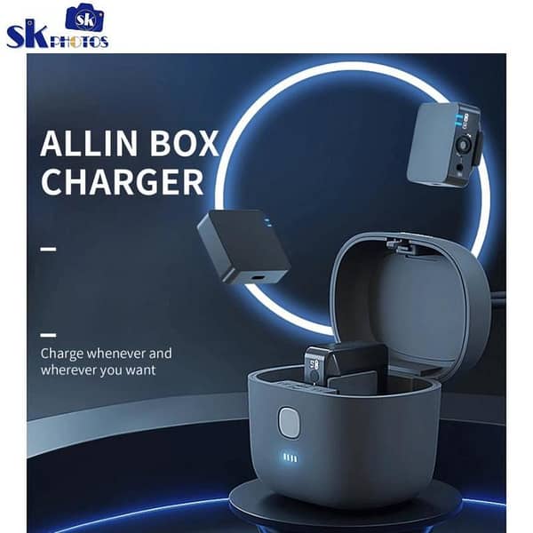 TELESIN All in One Box Charger Compatible with RODE Wireless Go 1/ Wireless Go 2 Microphone System; Portable, Fire & Water Resistant Carry Case