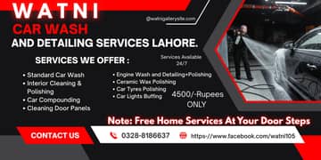 Car Wash and Detailing Services Lahore