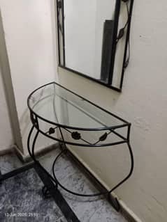 Dressing table with mirror