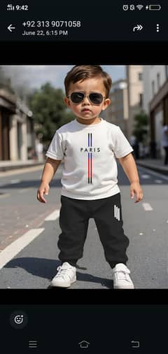summer kids pairs tracksuit