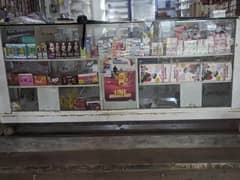 wooden chelves and counter
