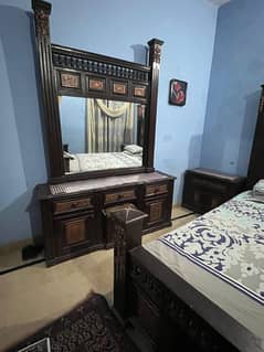 bed with mattress