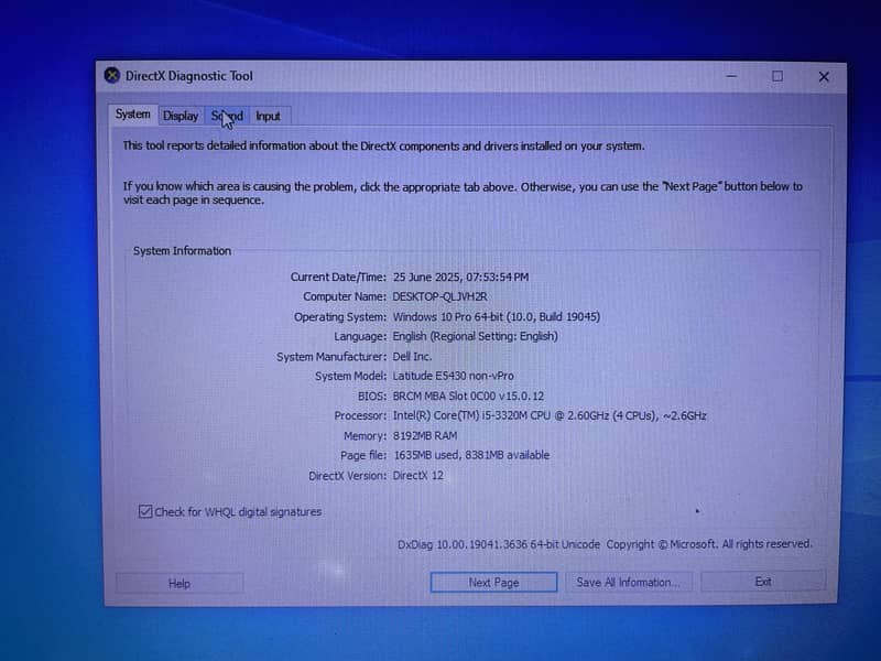 Dell E5430 core i5 3rd gen 8gb ddr3 ram 1