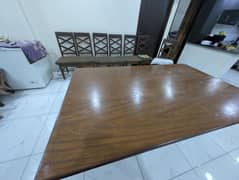 Shesham Wood 8 Chair Dining Table