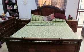 For urgent sale purely wood heavyweight  bedroom set