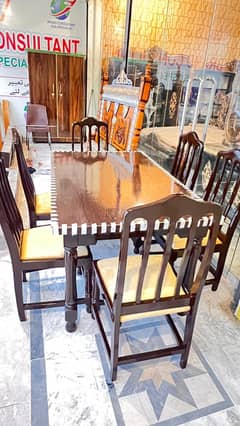 British Style Daining Table 6 Chairs