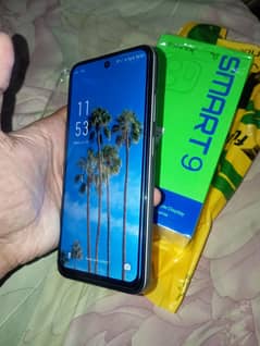 Infinix Smart 9 4+4/128 storage 6 Din use huwa hai all box accessories