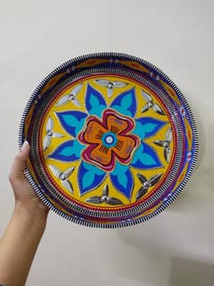 Colorful Hand-Painted Tray – Traditional Pakistani Style
