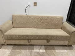 Sofa-Cum-Bed with Storage Box | Good Condition, Space Saving