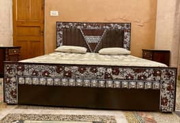 king double bed without mattress.