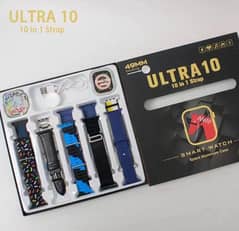 Ultra 10in1 Smartwatch With 10 Straps With Case Ultra Smartwatch