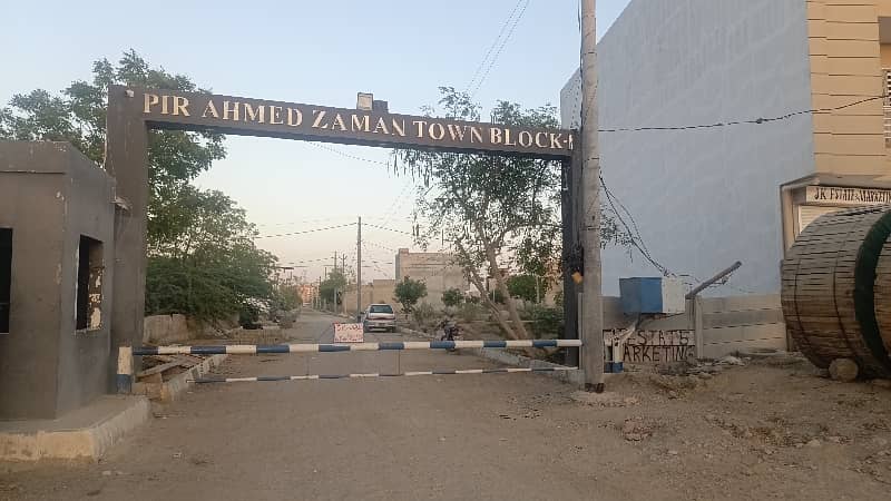 120 SQ YARD NEAR TO PARK PLOT FOR SALE IN PIR AHMED ZAMAN BLOCK 1 17