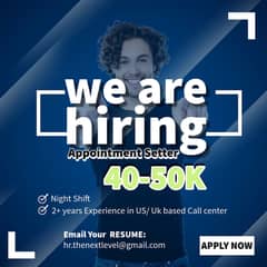 We are hiring CSR for US base project | Ghauri Town Islamabad