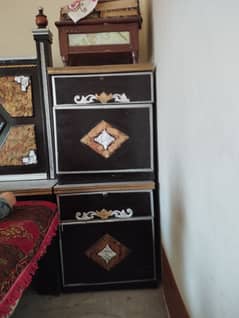 Double Bed with side table and mattress