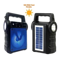 bluetooth speeker with solar and flash light