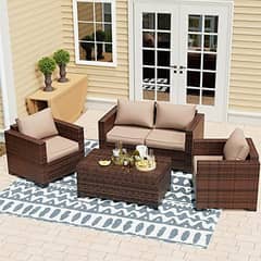 5 seater set/patio furniture/restaurant furniture/UPVC Chair/rattan se