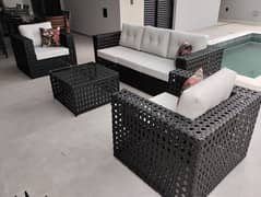 5 seater rattan sofa set/UPVC Chair/restaurant furniture/outdoor sofa