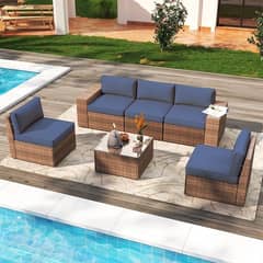 restaurant sofa/rattan sofa/outdoor furniture/lawn sofa /5 seater set